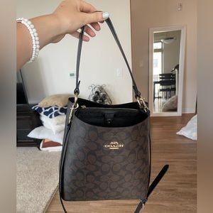 Leather Coach Purse - Brown